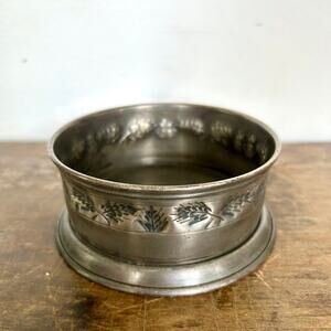 Vintage Pottery Barn Pewter Wine Coaster